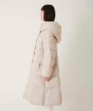 RBUAD56630 HIROKO BIS(ヒロコ ビス) ロング丈フーディーダウンコート ベージュ