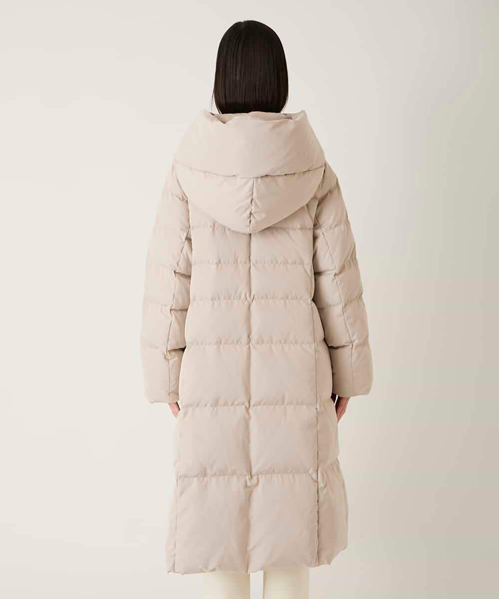 RBUAD56630 HIROKO BIS(ヒロコ ビス) ロング丈フーディーダウンコート ベージュ