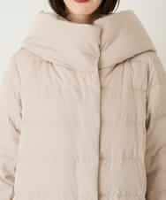 RBUAD56630 HIROKO BIS(ヒロコ ビス) ロング丈フーディーダウンコート ベージュ