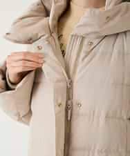 RBUAD56630 HIROKO BIS(ヒロコ ビス) ロング丈フーディーダウンコート ベージュ