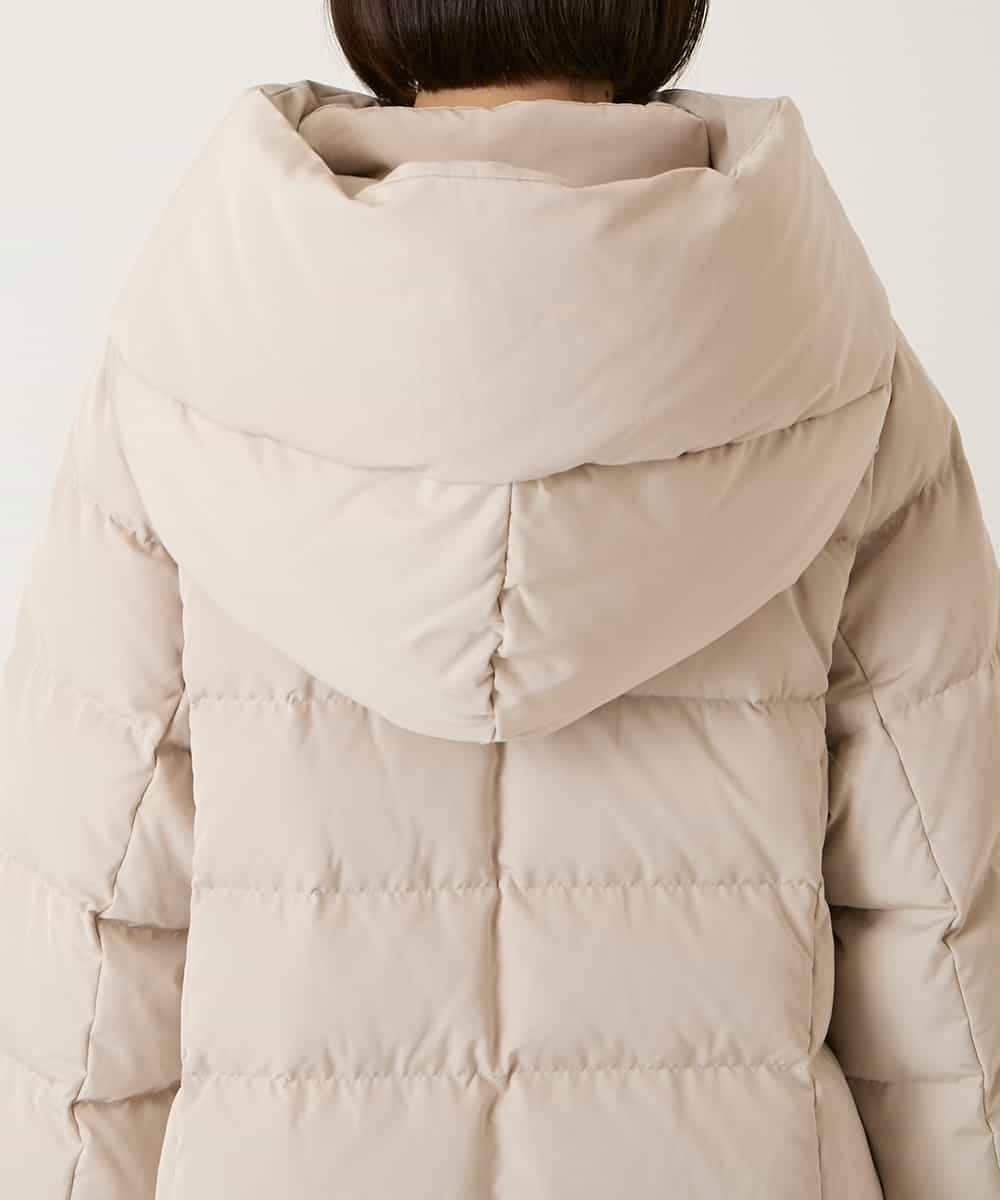 RBUAD56630 HIROKO BIS(ヒロコ ビス) ロング丈フーディーダウンコート ベージュ