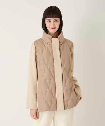 RBUAE05430  圧着キルトジョイントデザインコート