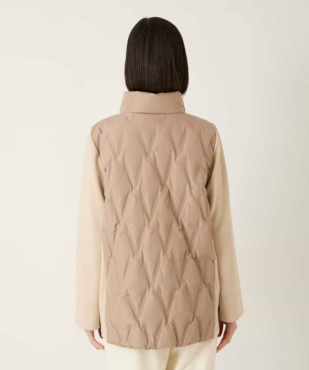 RBUAE05430 HIROKO BIS(ヒロコ ビス) 圧着キルトジョイントデザインコート ベージュ