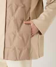 RBUAE05430 HIROKO BIS(ヒロコ ビス) 圧着キルトジョイントデザインコート ベージュ