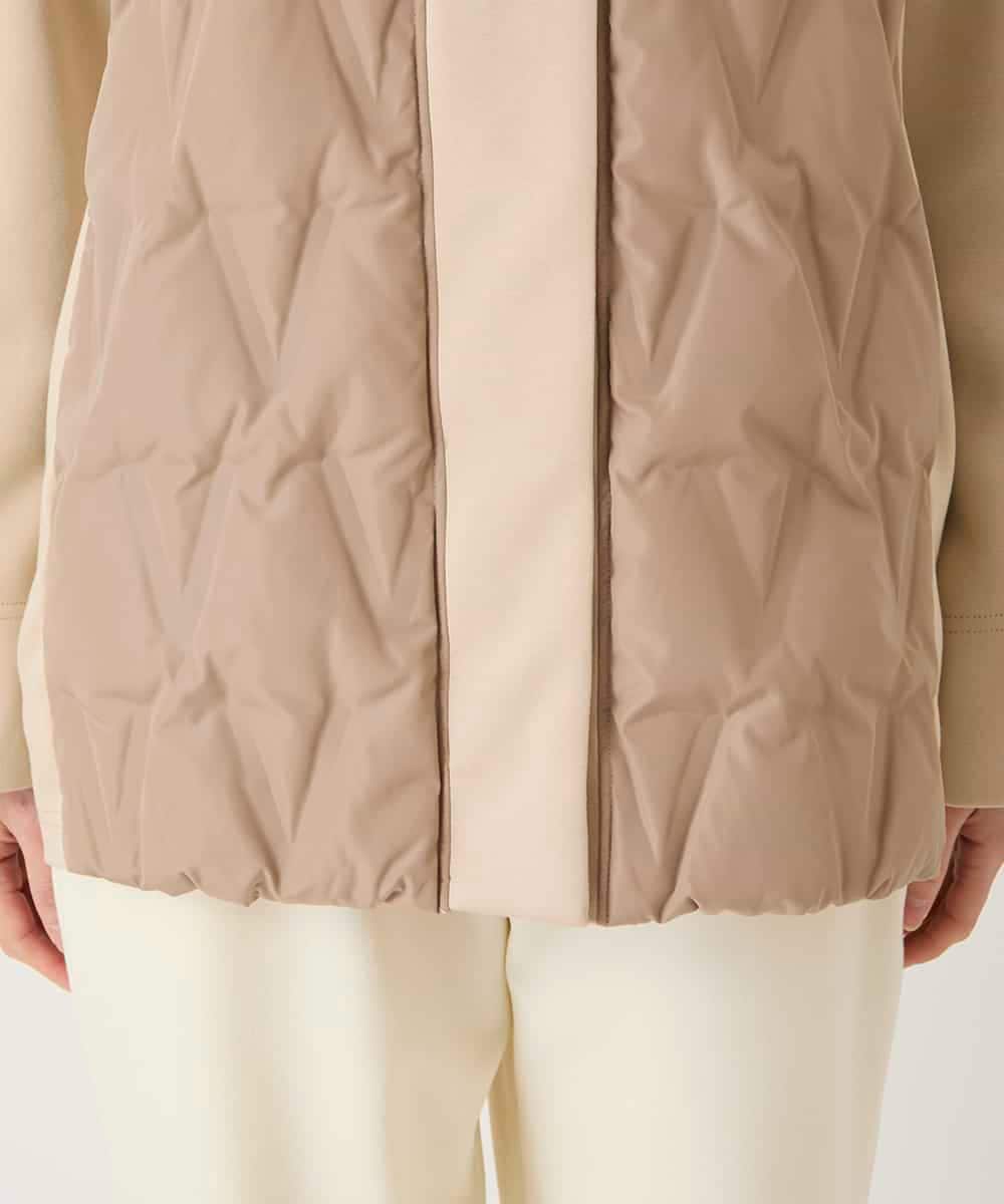 RBUAE05430 HIROKO BIS(ヒロコ ビス) 圧着キルトジョイントデザインコート ベージュ