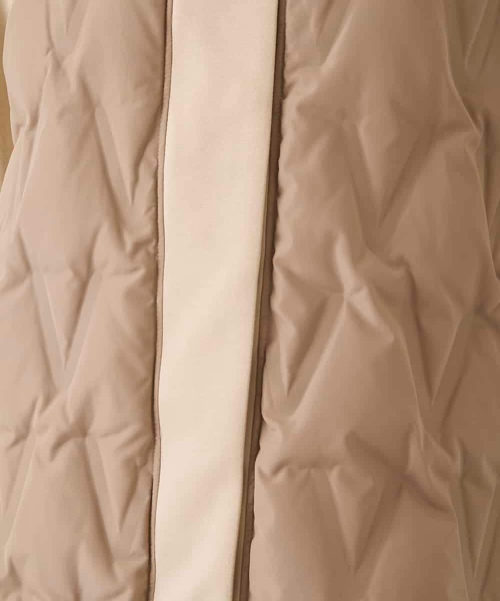 RBUAE05430 HIROKO BIS(ヒロコ ビス) 圧着キルトジョイントデザインコート ベージュ