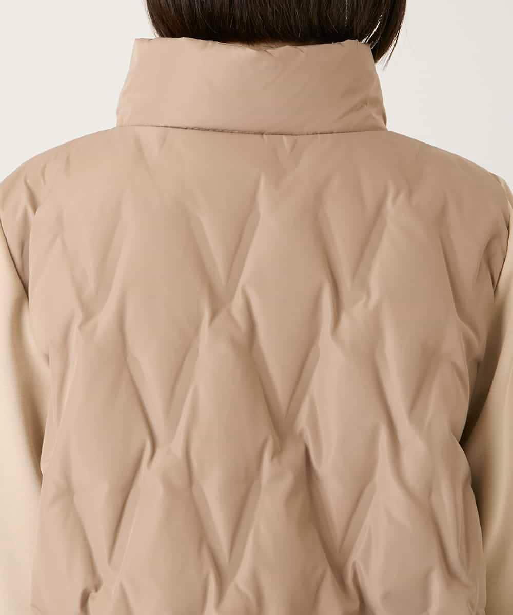 RBUAE05430 HIROKO BIS(ヒロコ ビス) 圧着キルトジョイントデザインコート ベージュ