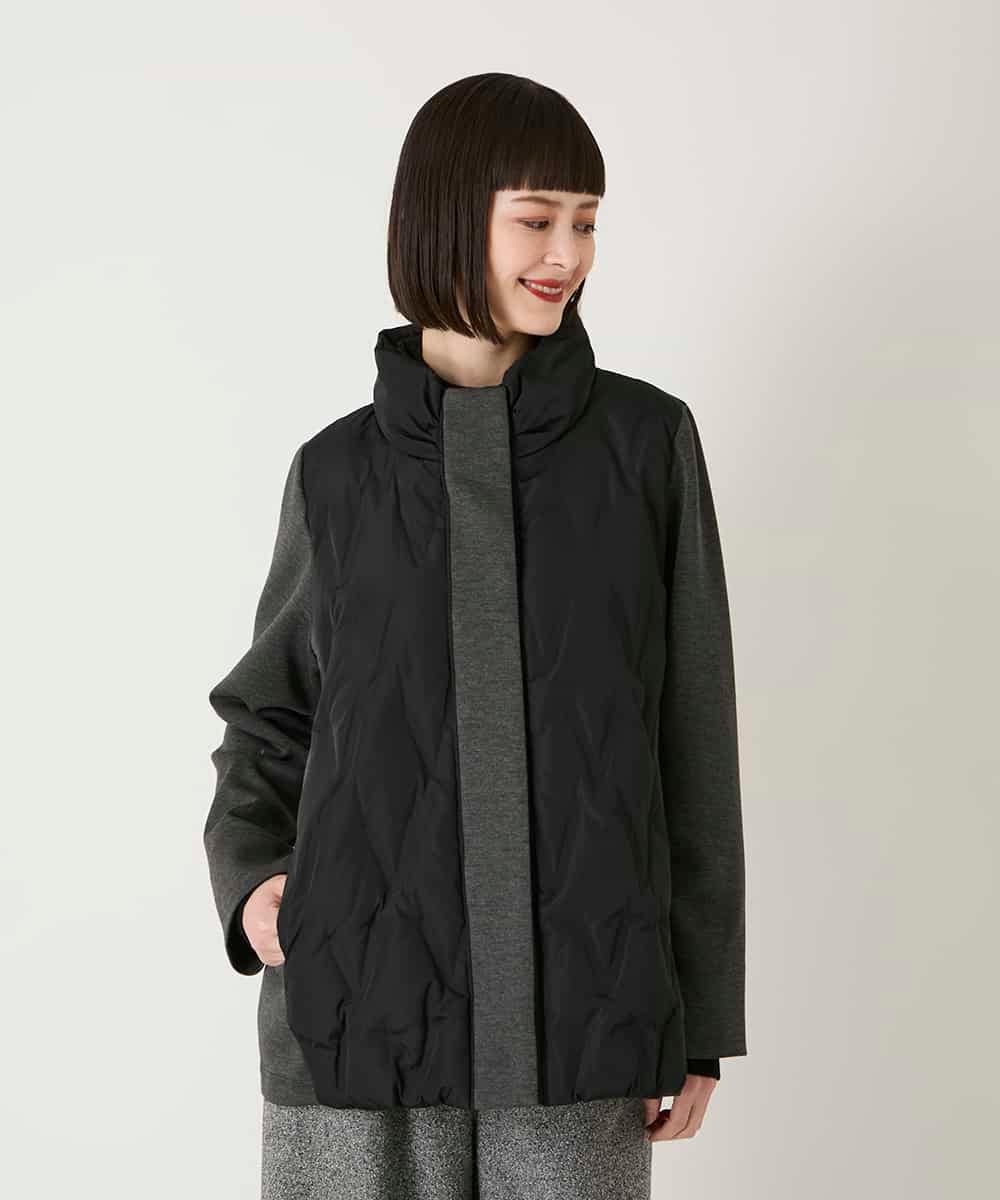 RBUAE05430 HIROKO BIS(ヒロコ ビス) 圧着キルトジョイントデザインコート ベージュ