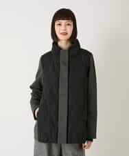 RBUAE05430 HIROKO BIS(ヒロコ ビス) 圧着キルトジョイントデザインコート ブラック
