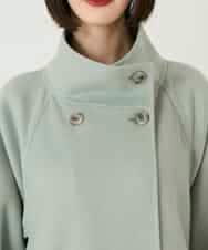 RBUAE10630 HIROKO BIS(ヒロコ ビス) スタンドカラーリバージャージーコート グリーン