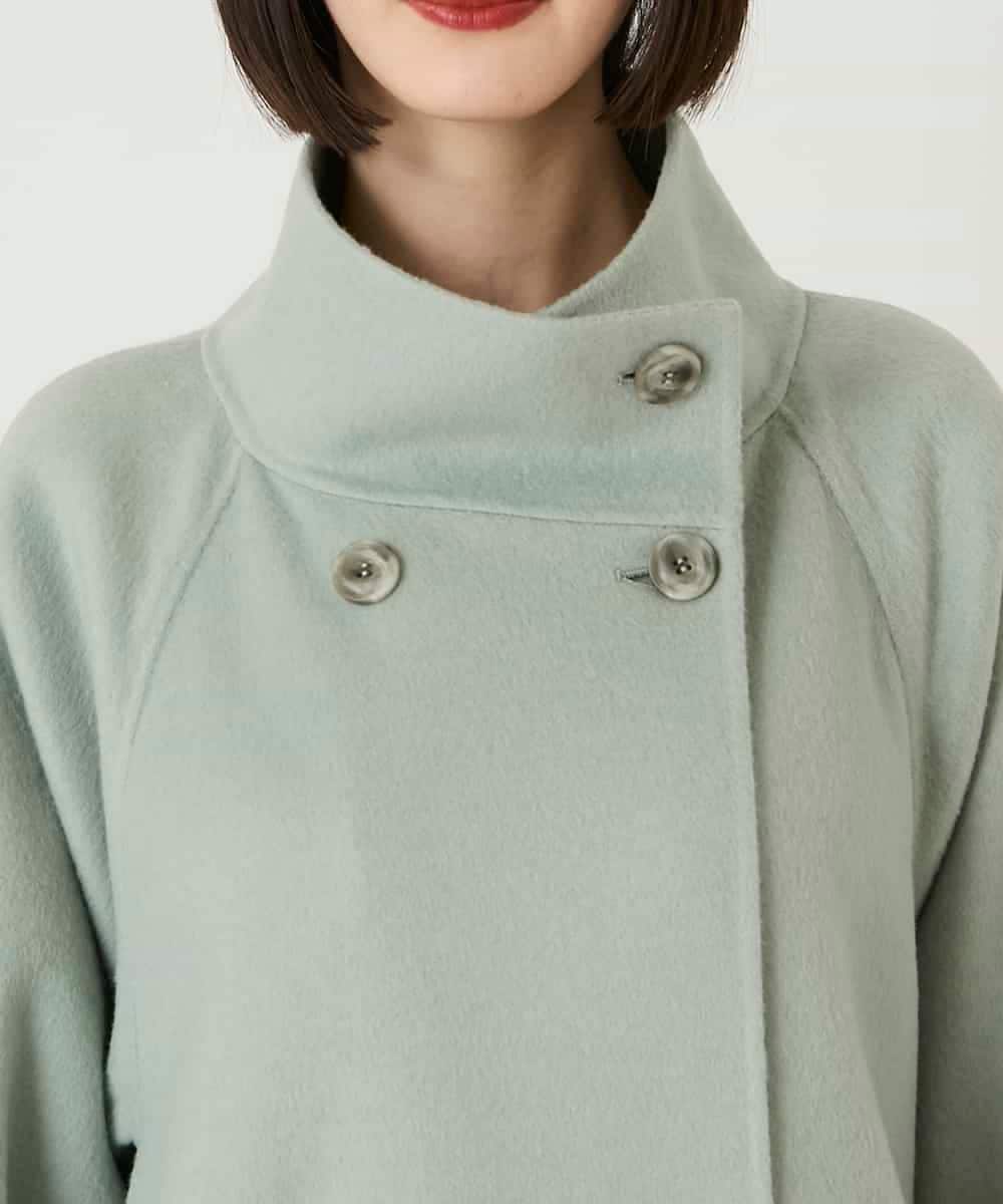 RBUAE10630 HIROKO BIS(ヒロコ ビス) スタンドカラーリバージャージーコート グリーン