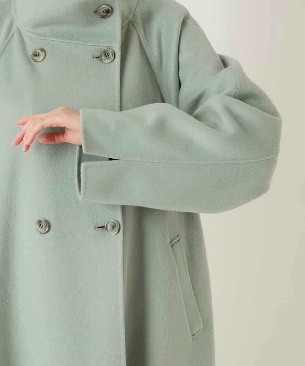 RBUAE10630 HIROKO BIS(ヒロコ ビス) スタンドカラーリバージャージーコート グリーン