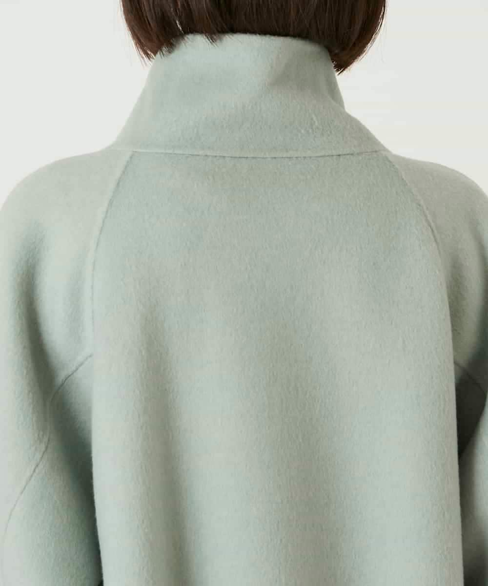 RBUAE10630 HIROKO BIS(ヒロコ ビス) スタンドカラーリバージャージーコート グリーン