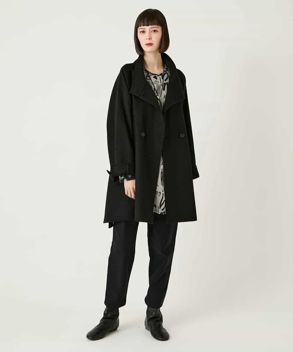 RBUAE10630 HIROKO BIS(ヒロコ ビス) スタンドカラーリバージャージーコート グリーン