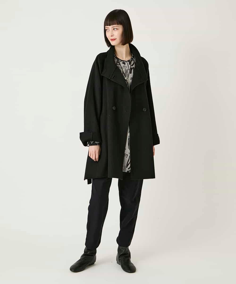 RBUAE10630 HIROKO BIS(ヒロコ ビス) スタンドカラーリバージャージーコート グリーン