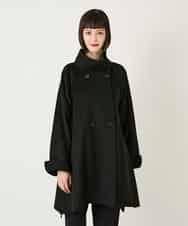 RBUAE10630 HIROKO BIS(ヒロコ ビス) スタンドカラーリバージャージーコート ブラック