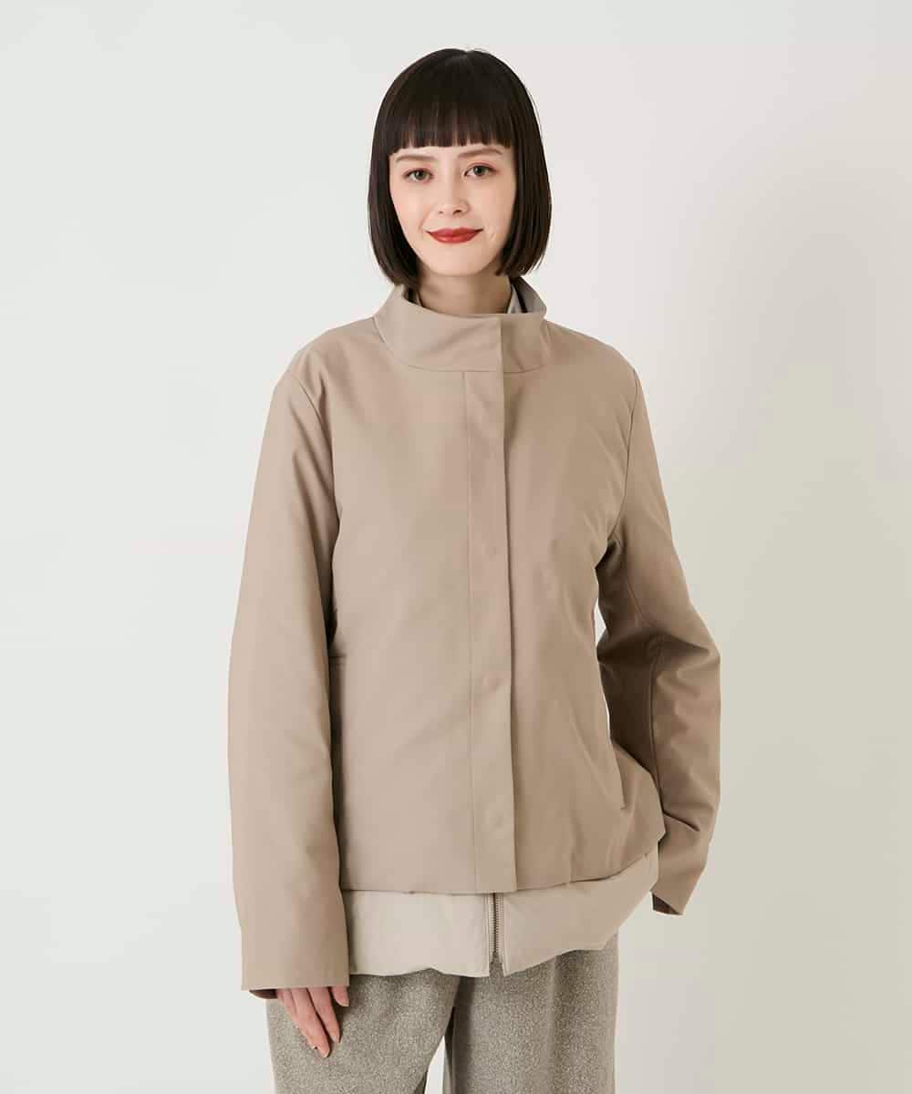 RBUAE40540 HIROKO BIS(ヒロコ ビス) レイヤード風ツイルダウンコート ベージュ