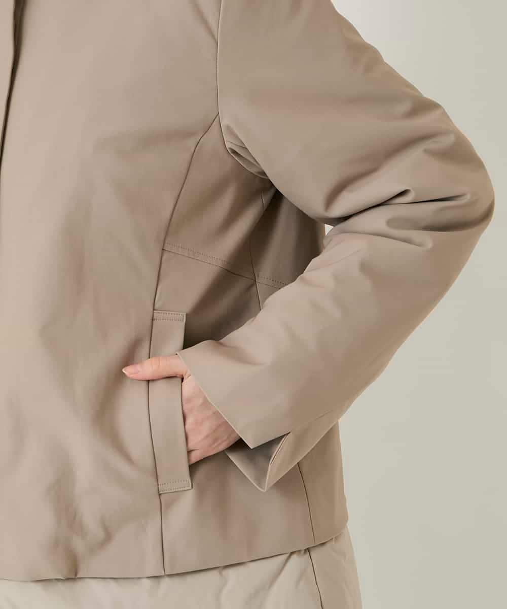 RBUAE40540 HIROKO BIS(ヒロコ ビス) レイヤード風ツイルダウンコート ベージュ