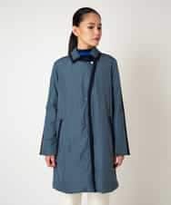 RBUAF01590 HIROKO BIS(ヒロコ ビス) 千鳥プリントテープアクセントダウンコート ネイビー