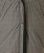 RBUAF01590 HIROKO BIS(ヒロコ ビス) 【先行予約】千鳥プリントテープアクセントダウンコート ブラック