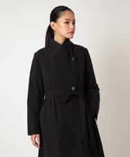 RBUAF40630 HIROKO BIS(ヒロコ ビス) ストレッチタフタ中綿入りロングコート ブラック