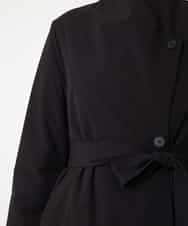 RBUAF40630 HIROKO BIS(ヒロコ ビス) ストレッチタフタ中綿入りロングコート ブラック