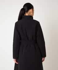 RBUAF40630 HIROKO BIS(ヒロコ ビス) ストレッチタフタ中綿入りロングコート ブラック