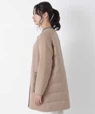 RBUAS01660 HIROKO BIS(ヒロコ ビス) ダウン切り替えノーカラーコート ベージュ