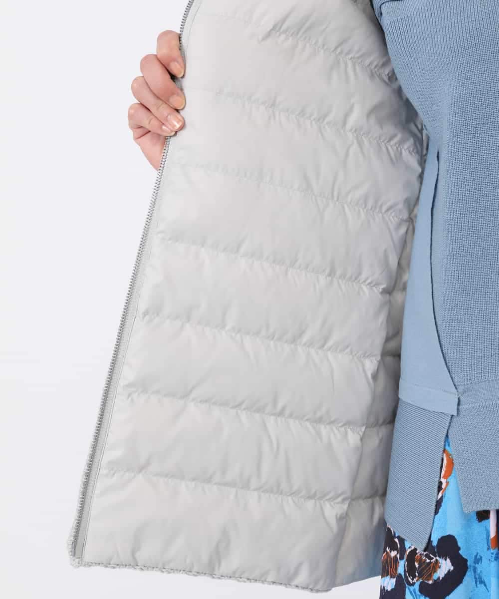 RBUAW01590 HIROKO BIS(ヒロコ ビス) ニットジョイントダウン グレー