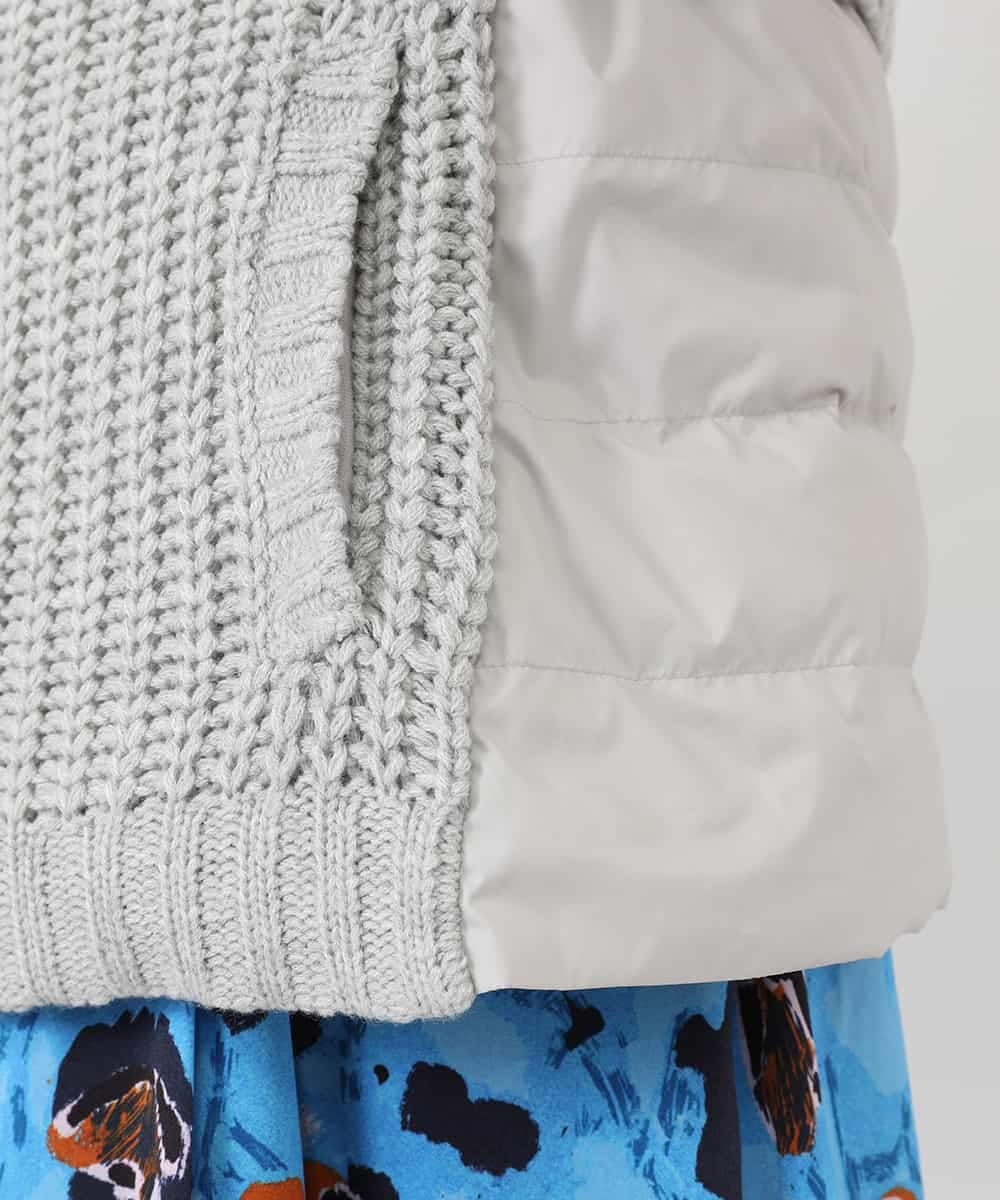 RBUAW01590 HIROKO BIS(ヒロコ ビス) ニットジョイントダウン グレー