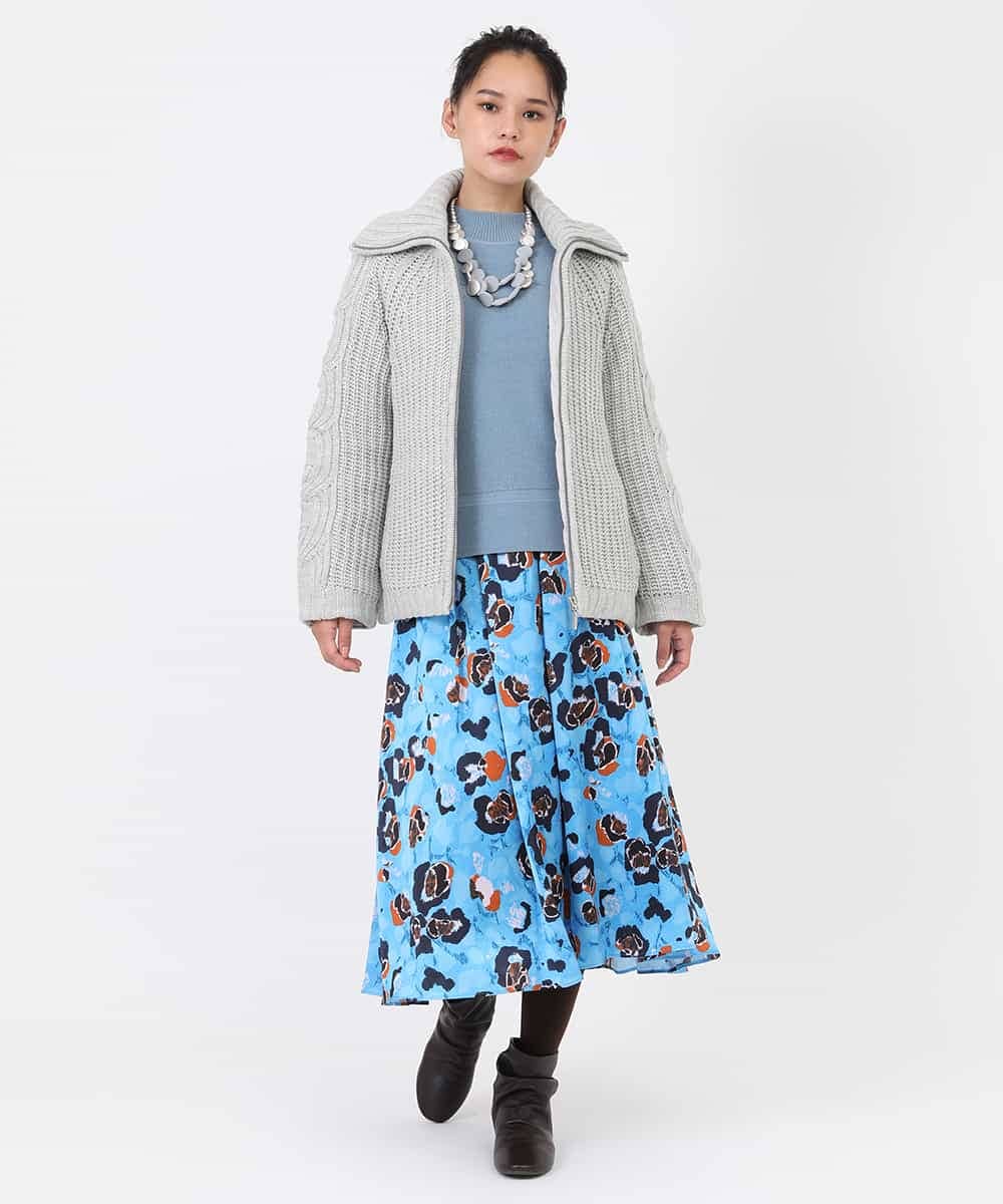 RBUAW01590 HIROKO BIS(ヒロコ ビス) ニットジョイントダウン グレー