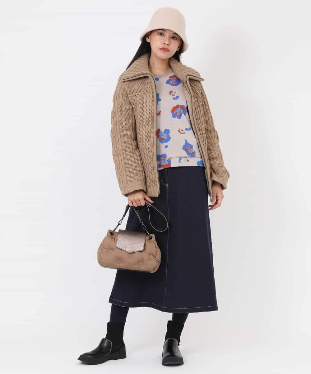 RBUAW01590 HIROKO BIS(ヒロコ ビス) ニットジョイントダウン グレー