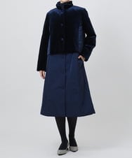 RBUAX10560 HIROKO BIS(ヒロコ ビス) 【洗える】ジレジャケットレイヤードコート ネイビー