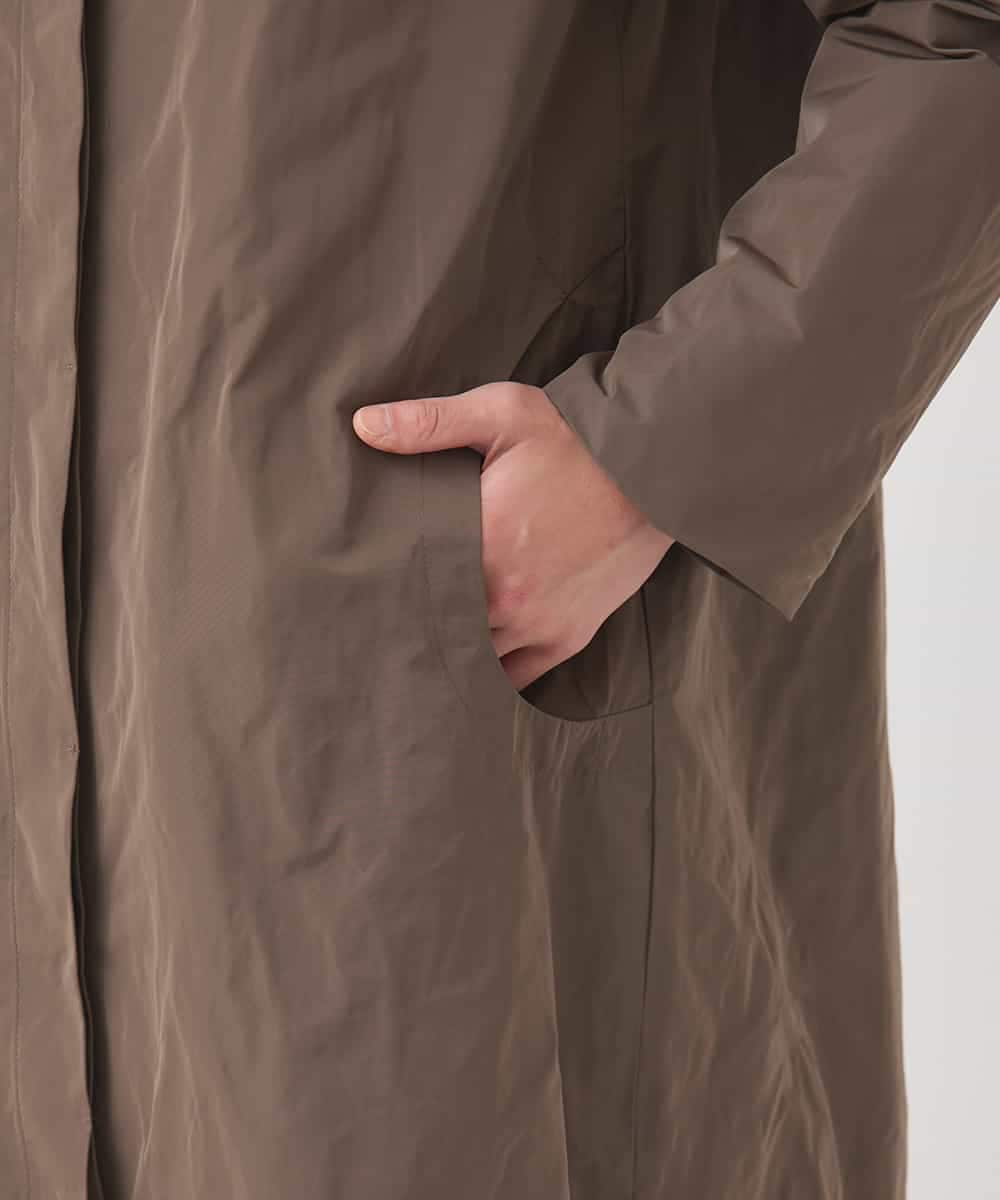 RBUCD01540 HIROKO BIS(ヒロコ ビス) メモリータフタフリルカラーコート ブラウン