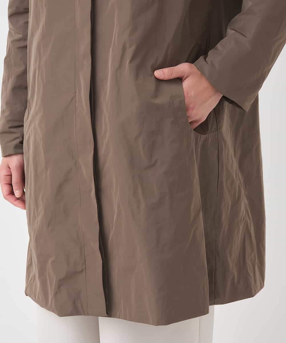 RBUCD01540 HIROKO BIS(ヒロコ ビス) メモリータフタフリルカラーコート ブラウン