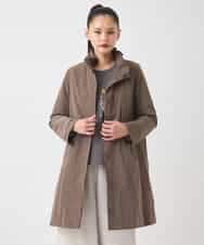 RBUCD01540 HIROKO BIS(ヒロコ ビス) メモリータフタフリルカラーコート ブラウン