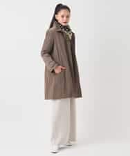 RBUCD01540 HIROKO BIS(ヒロコ ビス) メモリータフタフリルカラーコート ブラウン