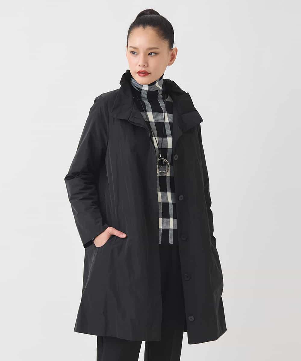 RBUCD01540 HIROKO BIS(ヒロコ ビス) メモリータフタフリルカラーコート ブラウン