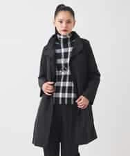 RBUCD01540 HIROKO BIS(ヒロコ ビス) メモリータフタフリルカラーコート ブラック