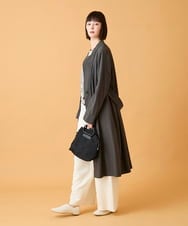 RBUED40450 HIROKO BIS(ヒロコ ビス) ドレープワッシャーロング丈コート /洗える ダークグレー