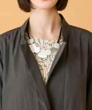 RBUED40450 HIROKO BIS(ヒロコ ビス) ドレープワッシャーロング丈コート ダークグレー