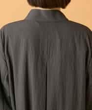 RBUED40450 HIROKO BIS(ヒロコ ビス) ドレープワッシャーロング丈コート ダークグレー