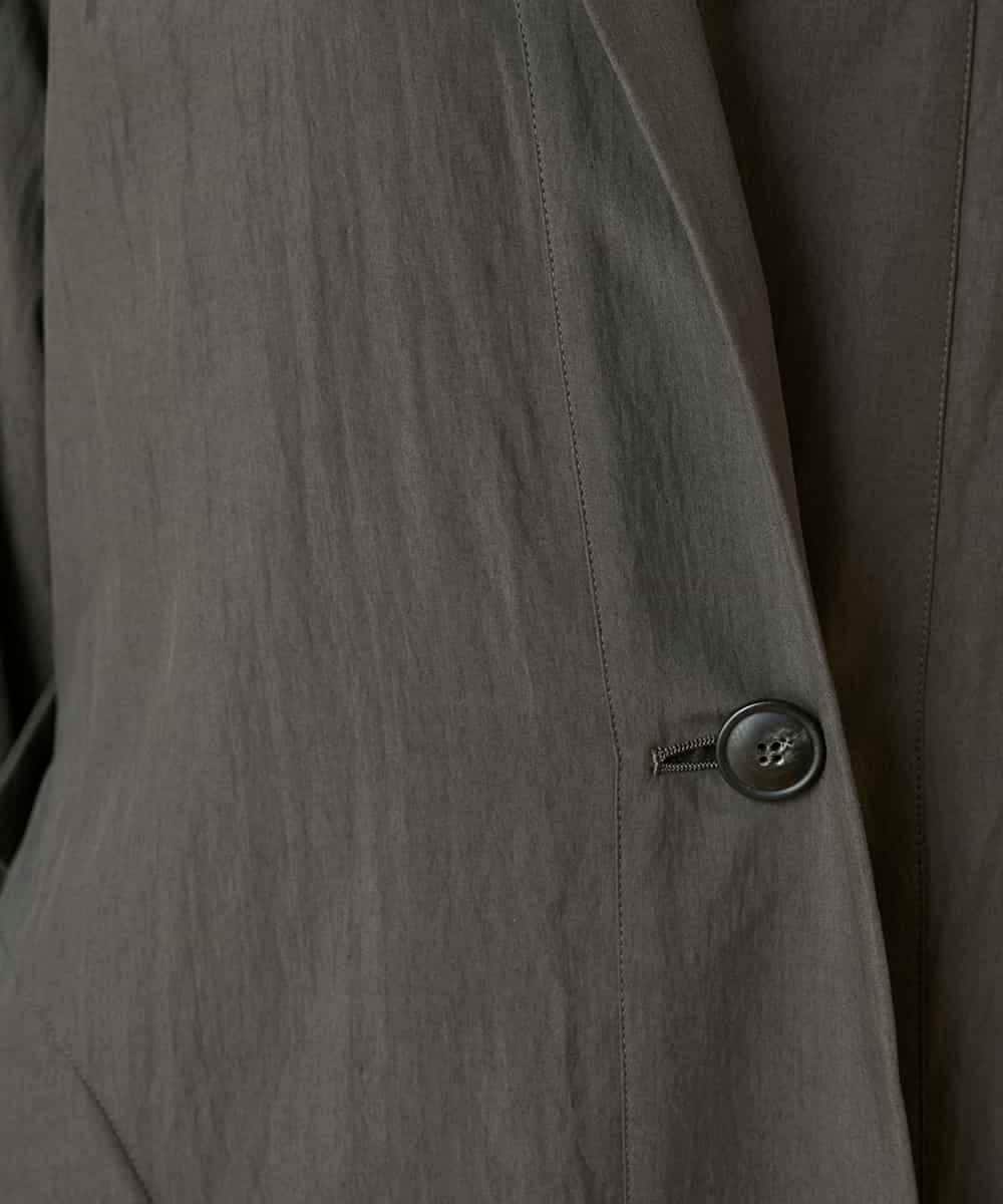 RBUED40450 HIROKO BIS(ヒロコ ビス) ドレープワッシャーロング丈コート ダークグレー