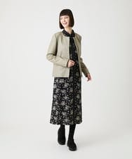 RBWLE05810 HIROKO BIS(ヒロコ ビス) ラムレザーポンチジョイントジャケット ライトグレー