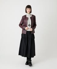 RBWLE05810 HIROKO BIS(ヒロコ ビス) ラムレザーポンチジョイントジャケット ライトグレー