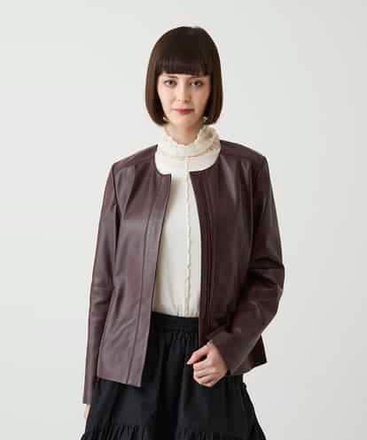 RBWLE05810 HIROKO BIS ラムレザーポンチジョイントジャケット