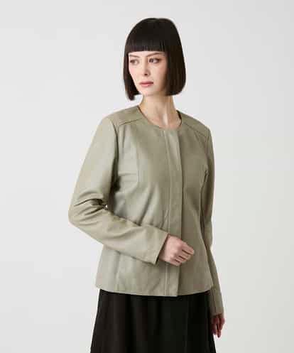 RBWLE05810 HIROKO BIS ラムレザーポンチジョイントジャケット