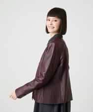 RBWLE05810 HIROKO BIS(ヒロコ ビス) ラムレザーポンチジョイントジャケット ライトグレー