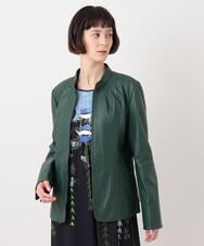 RBWLT01690 HIROKO BIS(ヒロコ ビス) ラムレザータックデザインジャケット アイボリー