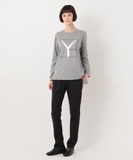 RCKLU20150 HIROKO BIS GRANDE(ヒロコ ビス グランデ) 【洗える】コットンポンチロゴTシャツ グレー